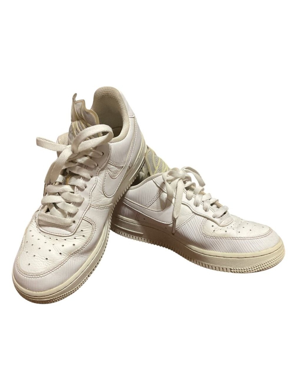 Nike Air Force 1 Goddess Of Victory DM9461-100 Sneakers Size 7 Triple White Leat